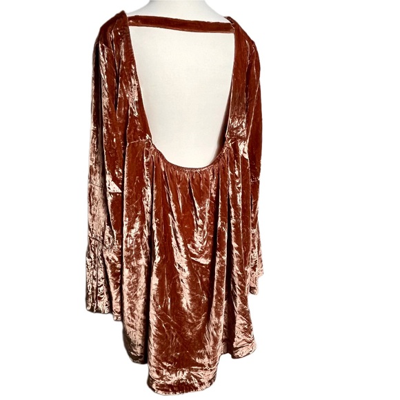 NWT Free People Velvet Babydoll Dress Backless Oversized XL Whimsigoth Bohemian - Picture 5 of 16